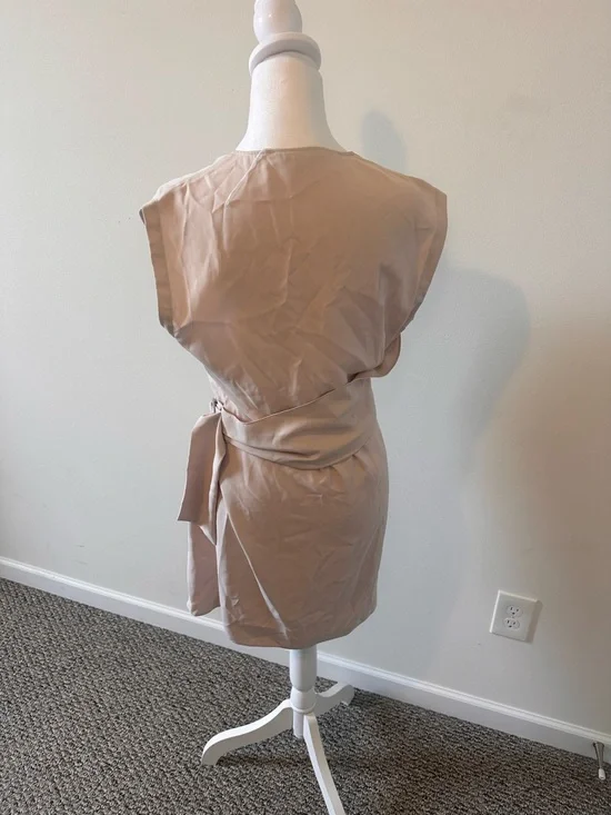 AllSaints Blush Pink Callie Sleeveless Dress Size Small - Picture 3 of 9